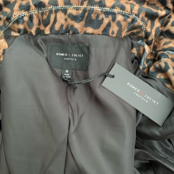 Romeo & Juliet couture leopard print moto jacket - Picture 8 of 8